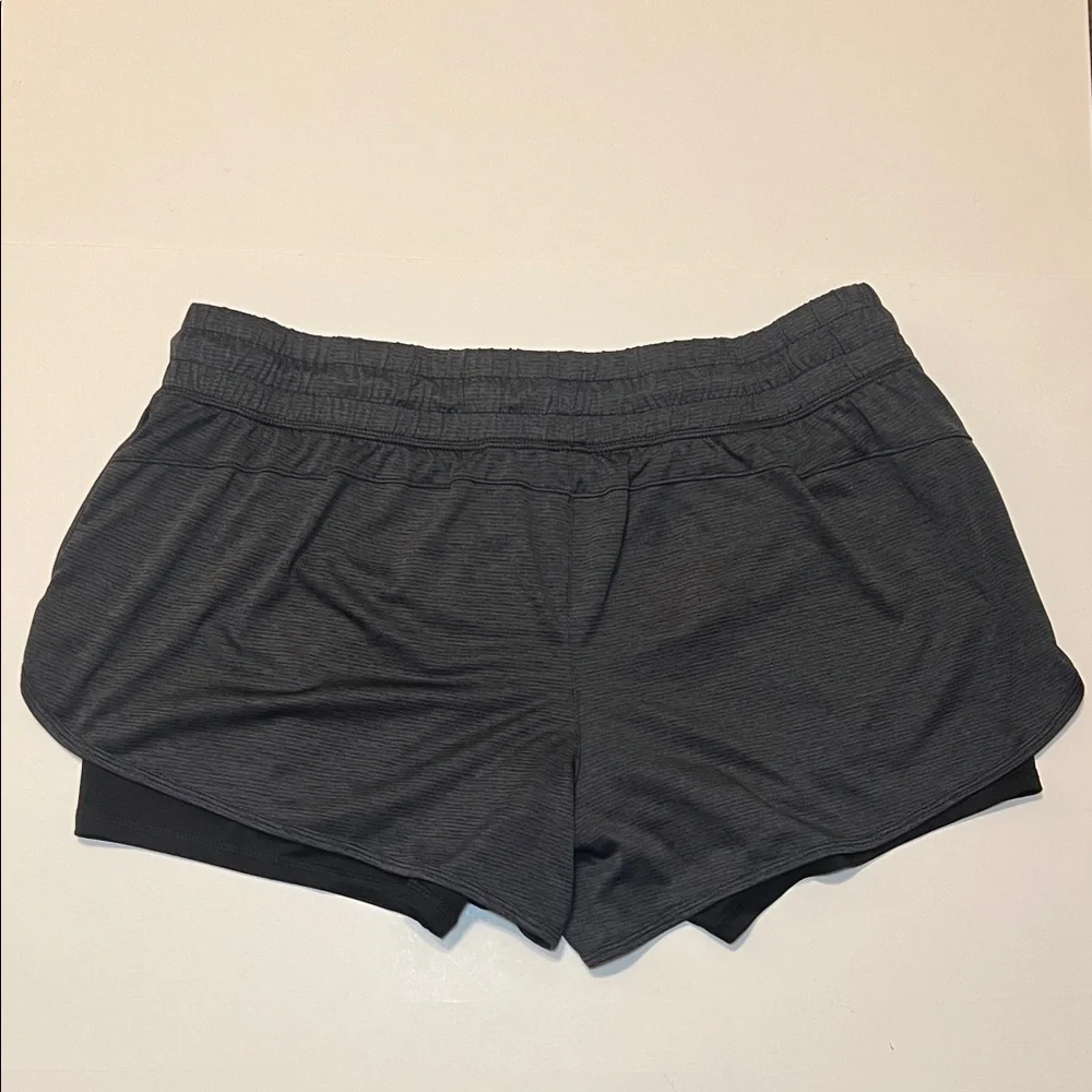 Avia Women’s Layered Black Running Shorts Size XXL Workout Active Wear